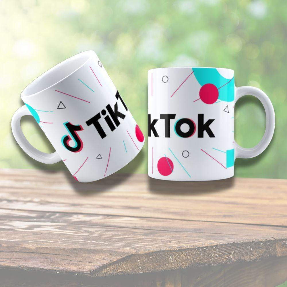 Caneca De Porcelana 325ml Tik Tok Decorada Tik Tok 8