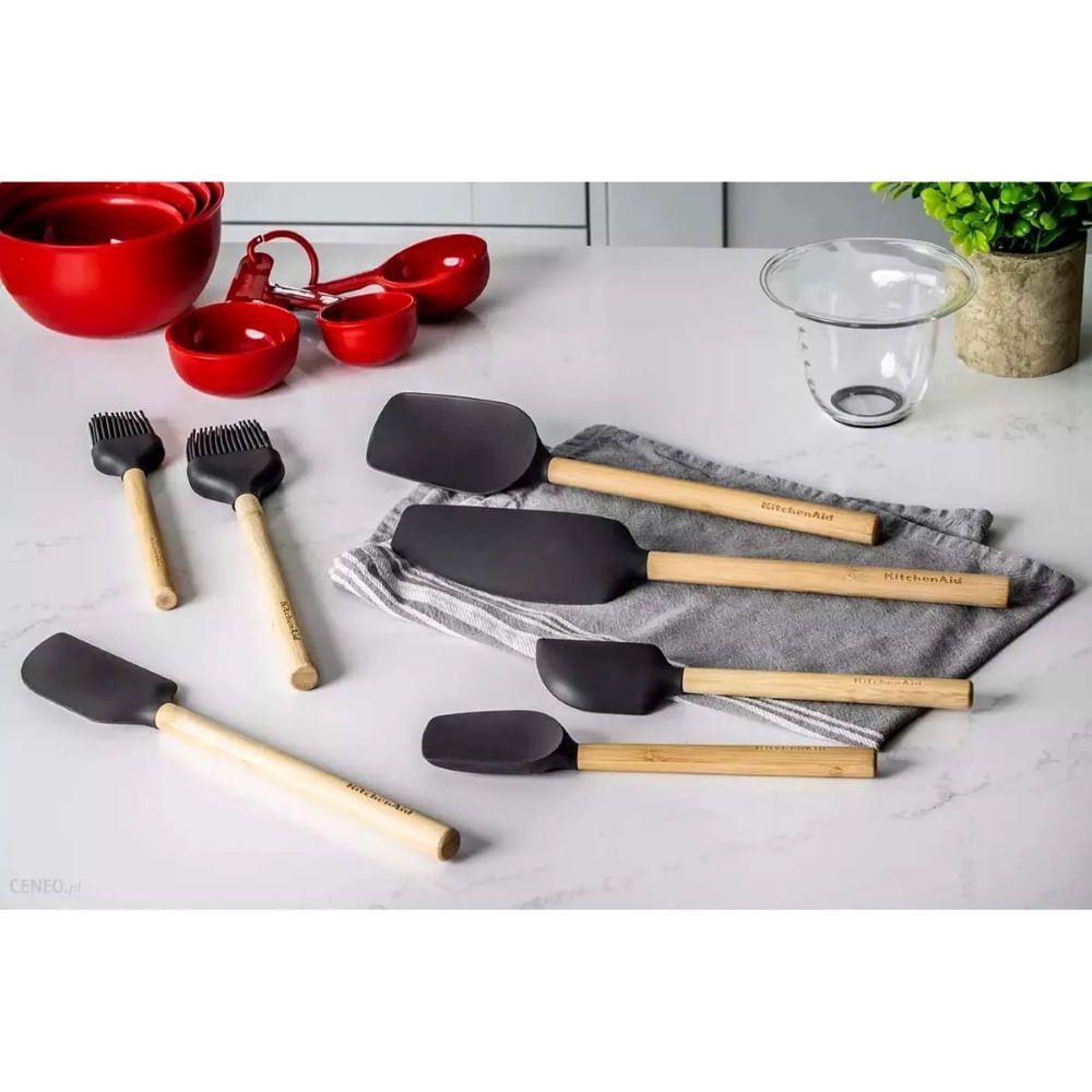 PINCEL KITCHENAID MULTIUSO DE BAMBU ECOLÓGICO E SILICONE PRETO KQG641OHOBE