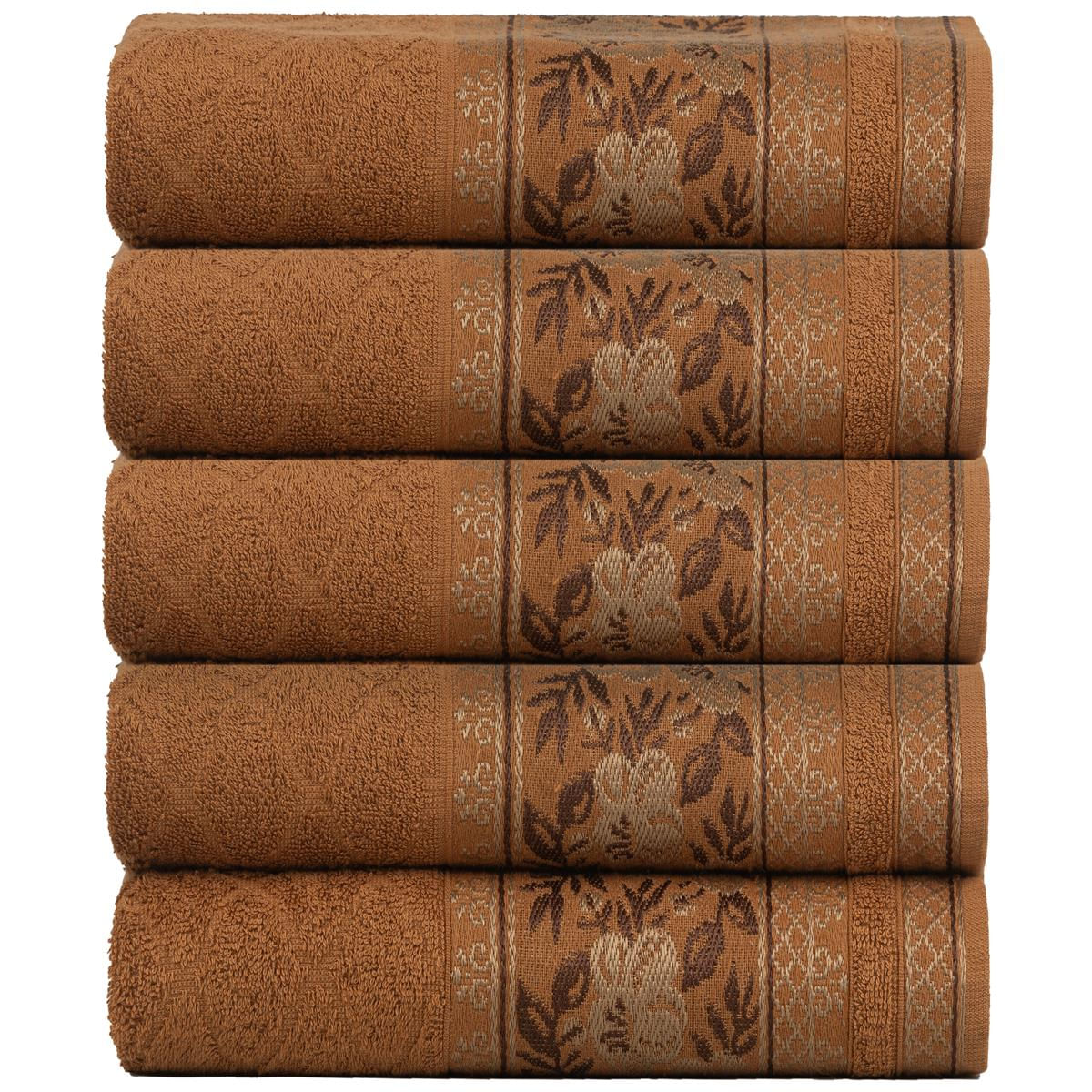 Kit 5 Toalhas de Banho Fio Penteado Jacquard - 70x140cm - Nice