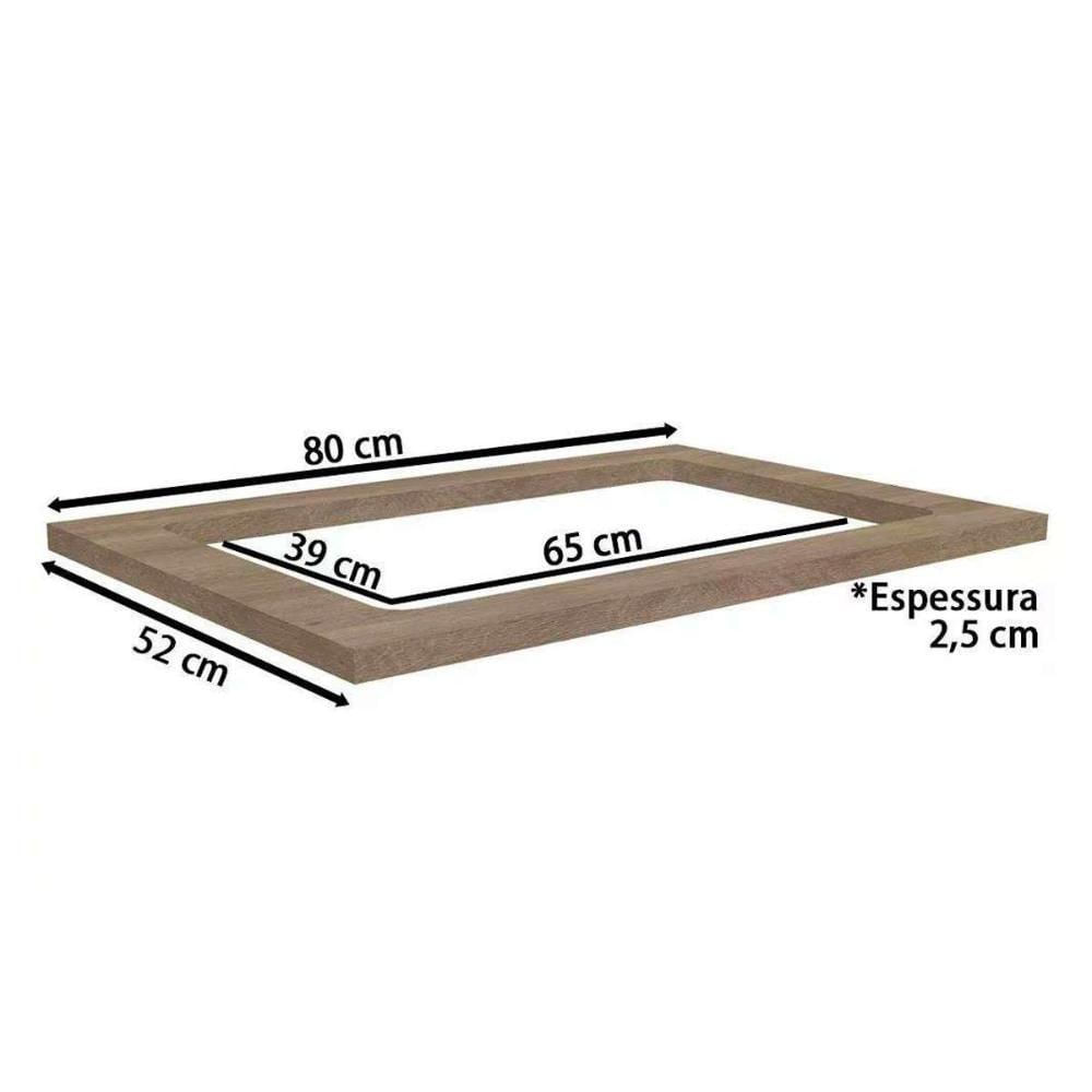 Módulo Cozinha Kappesberg Nox Tampo Para Balcão Cooktop E608 80cm Nogueira-kappesberg