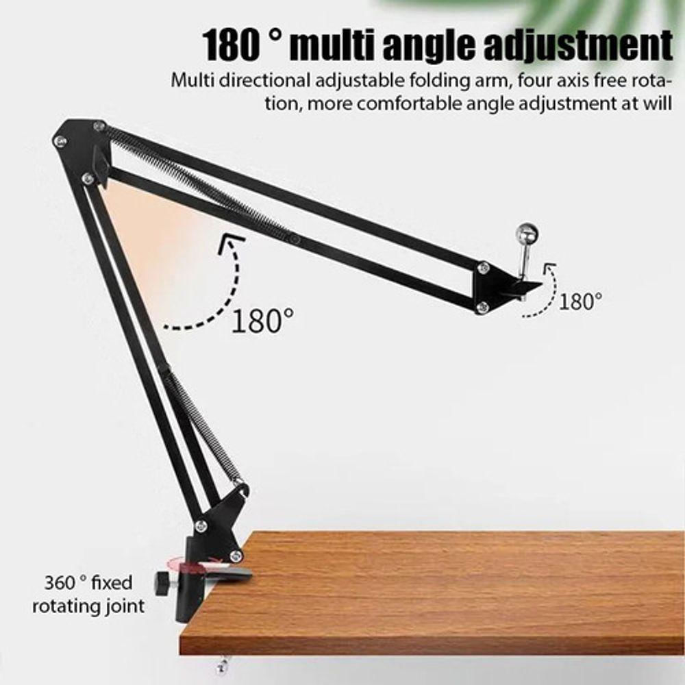 Braço Suporte Pedestal De Mesa Articulado Para Microfones