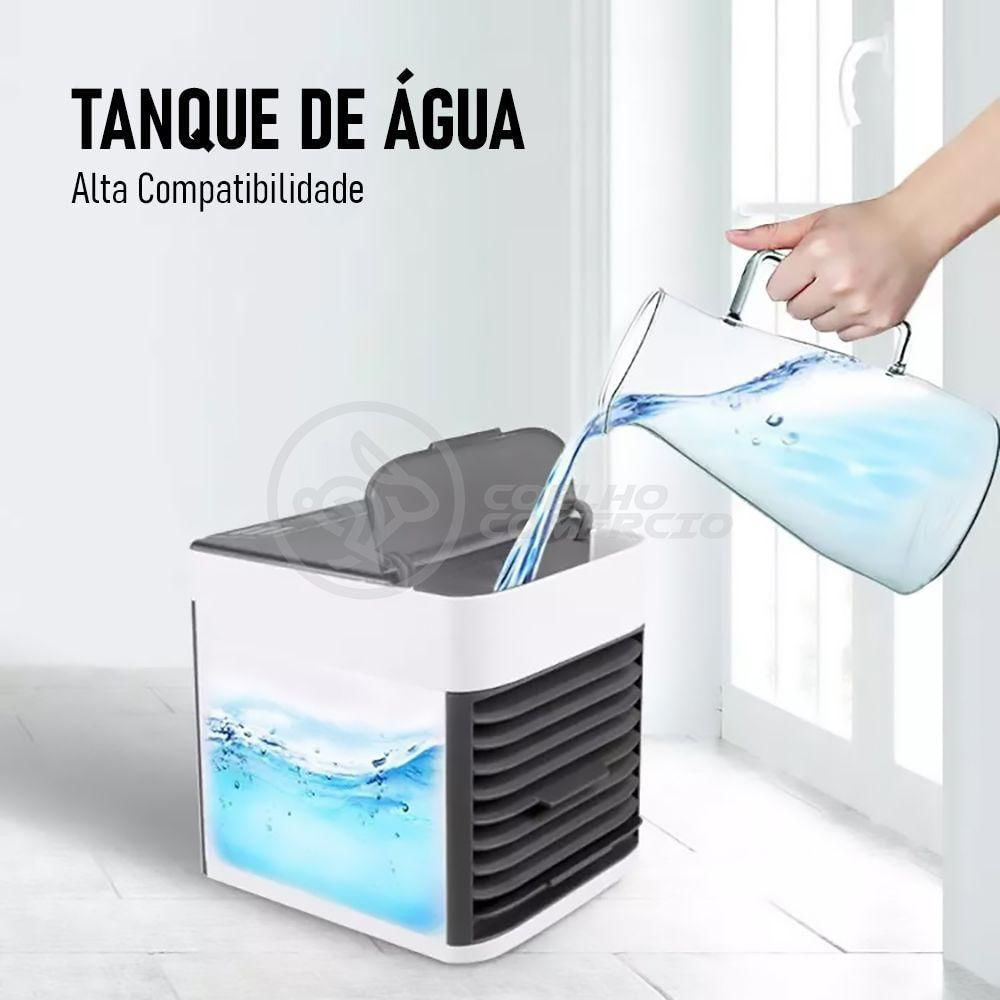 Ar Condicionado Portátil Arctic Air Cooler Umidificador Climatizador Luz Led 7 Cores Rgb
