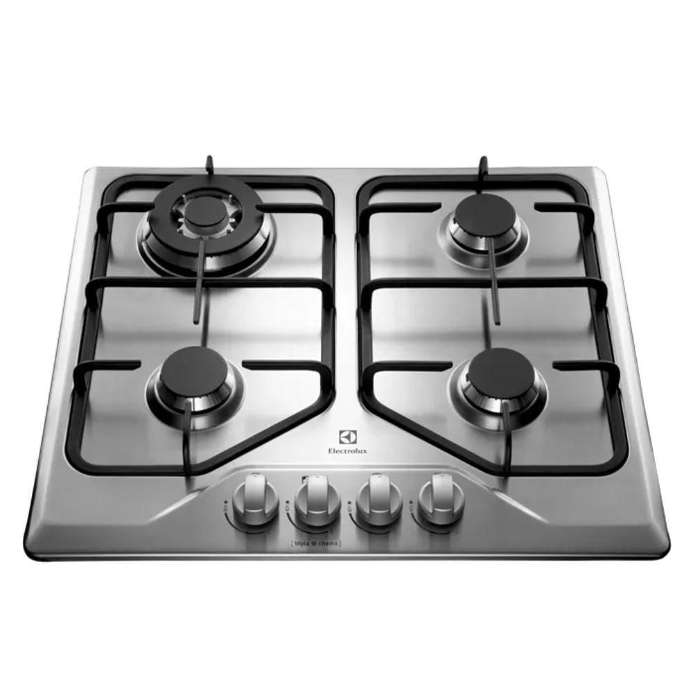 Fogão Cooktop A Gás Electrolux 4 Bocas Gt60x prateado Bivolt