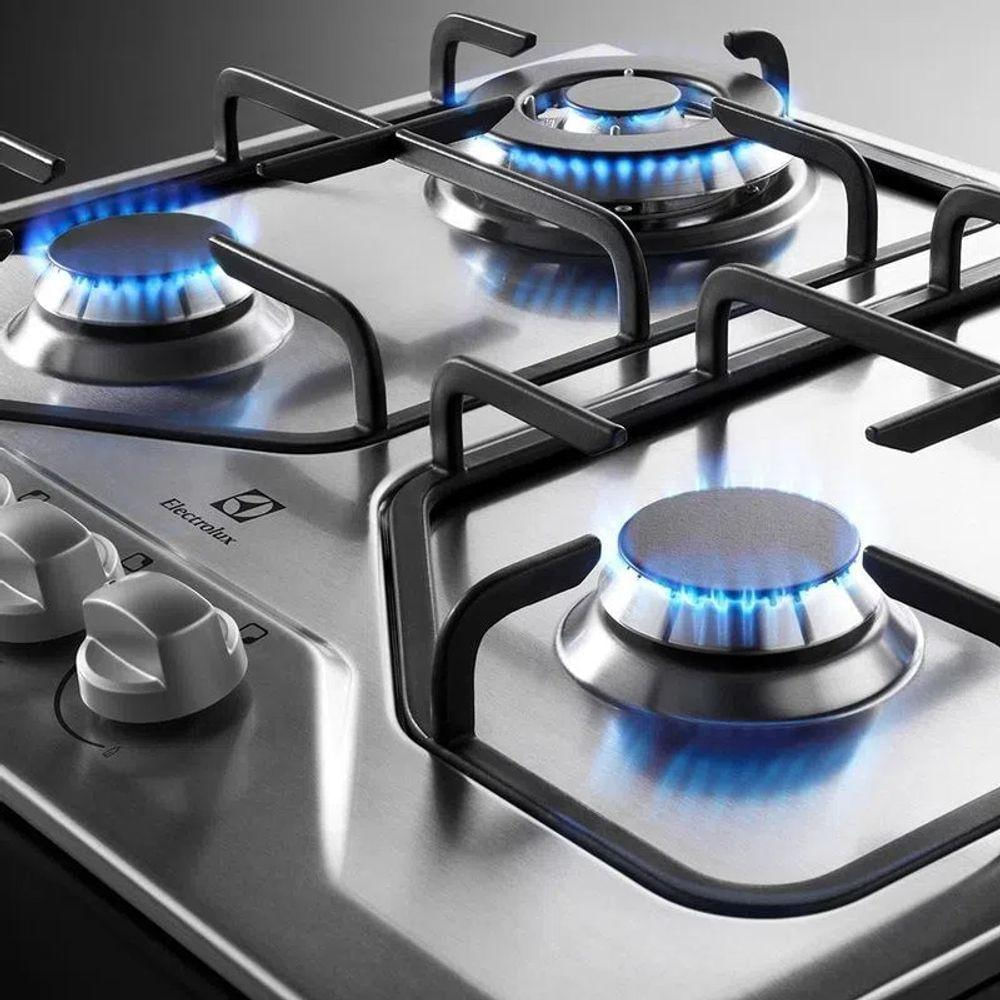 Fogão Cooktop A Gás Electrolux 4 Bocas Gt60x prateado Bivolt