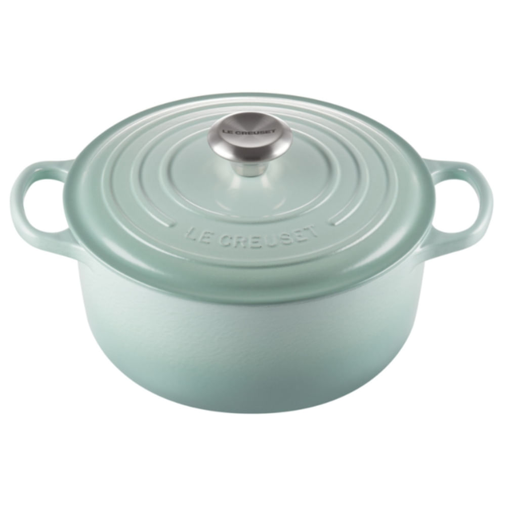 PANELA LE CREUSET REDONDA SIGNATURE EM FERRO FUNDIDO 26CM VERDE SAGE 21177267714430