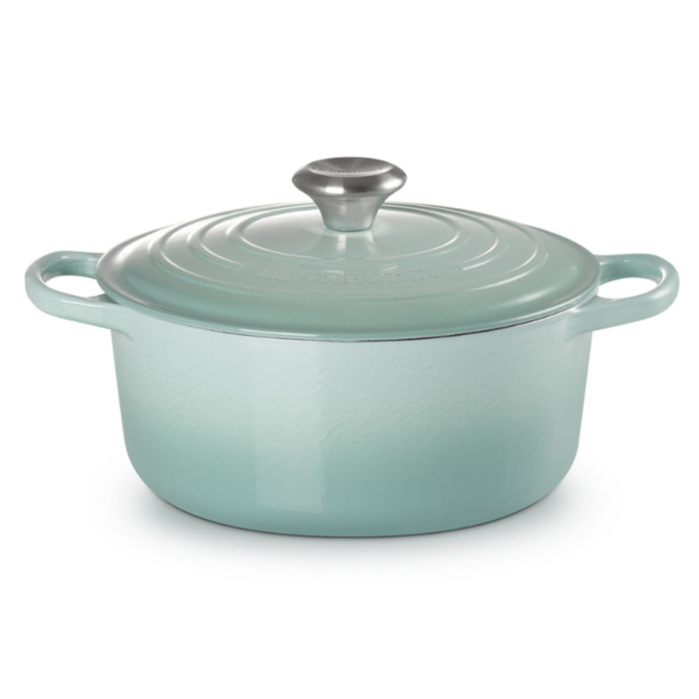 PANELA LE CREUSET REDONDA SIGNATURE EM FERRO FUNDIDO 26CM VERDE SAGE 21177267714430