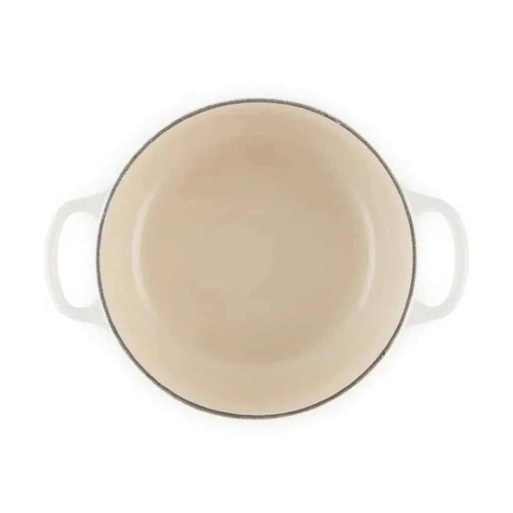 PANELA LE CREUSET REDONDA SIGNATURE EM FERRO FUNDIDO 26CM COTTON BRANCO 21177264314430