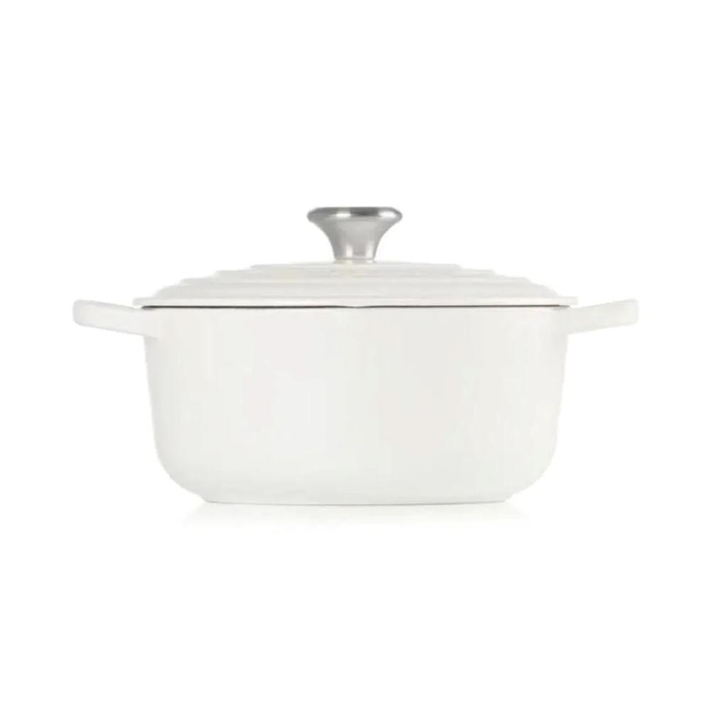 PANELA LE CREUSET REDONDA SIGNATURE EM FERRO FUNDIDO 26CM COTTON BRANCO 21177264314430