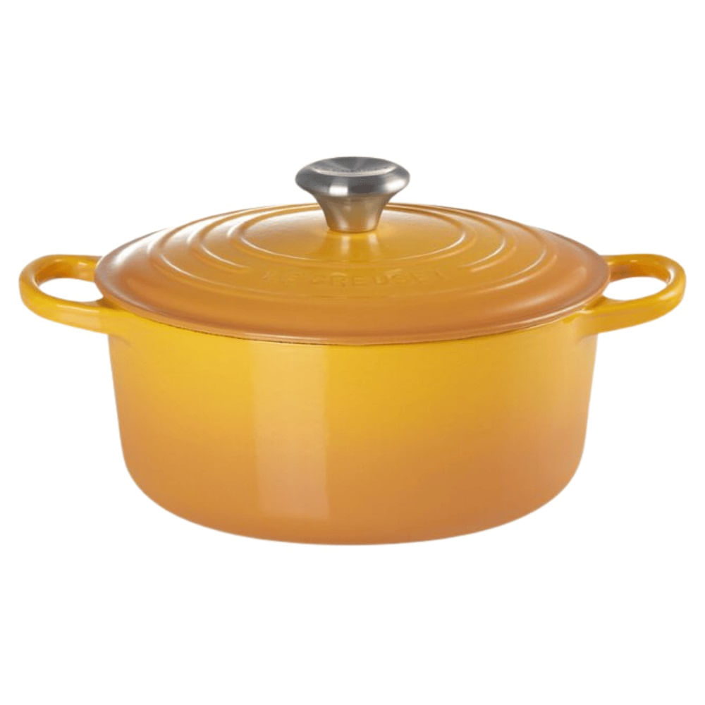 PANELA LE CREUSET REDONDA SIGNATURE EM FERRO FUNDIDO 16CM AMARELO NECTAR 21177166724430