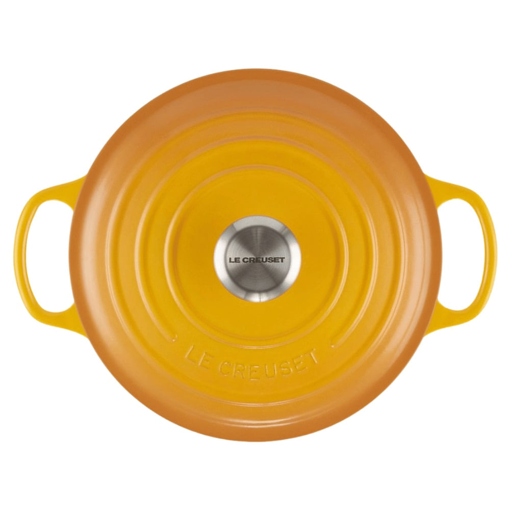 PANELA LE CREUSET REDONDA SIGNATURE EM FERRO FUNDIDO 16CM AMARELO NECTAR 21177166724430