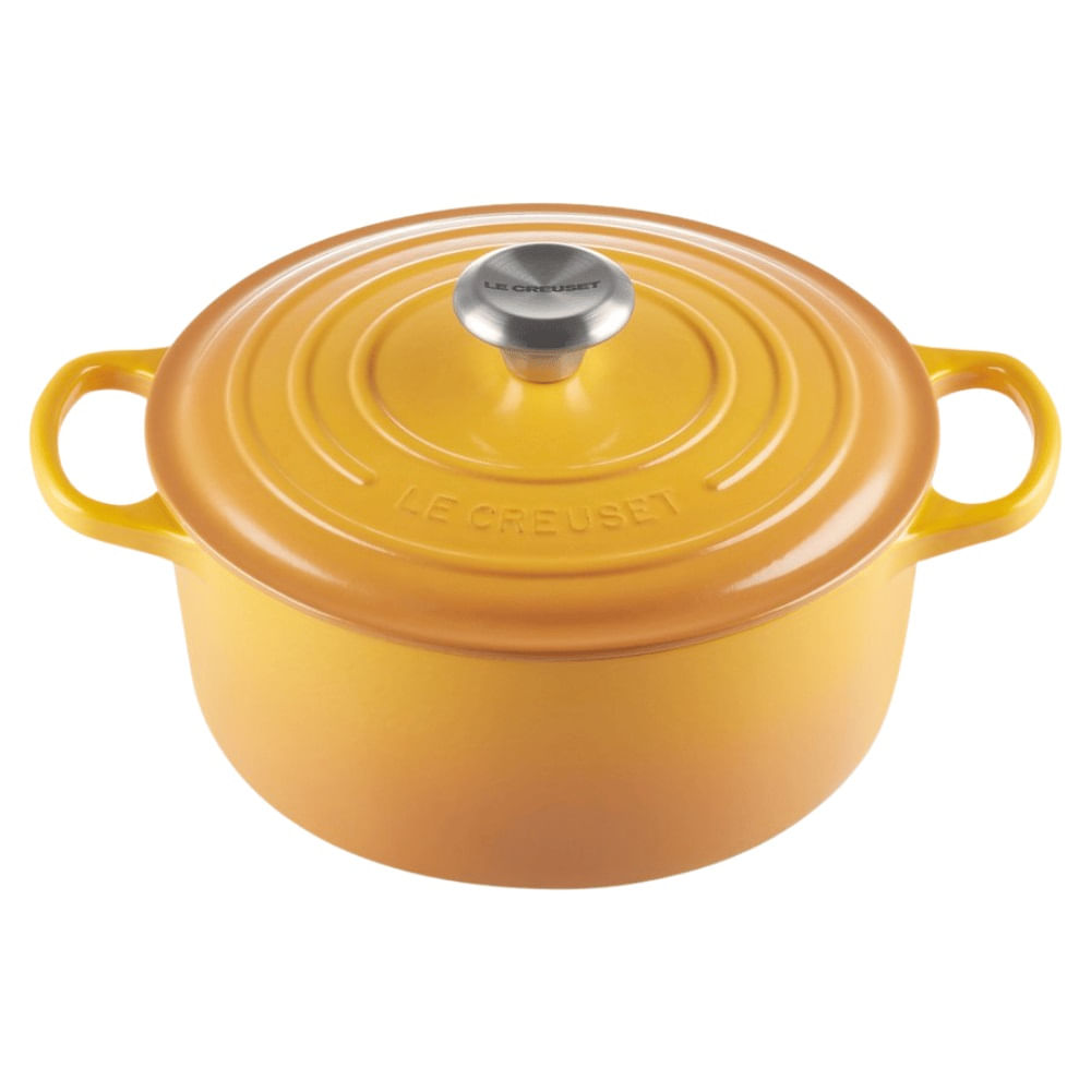 PANELA LE CREUSET REDONDA SIGNATURE EM FERRO FUNDIDO 16CM AMARELO NECTAR 21177166724430