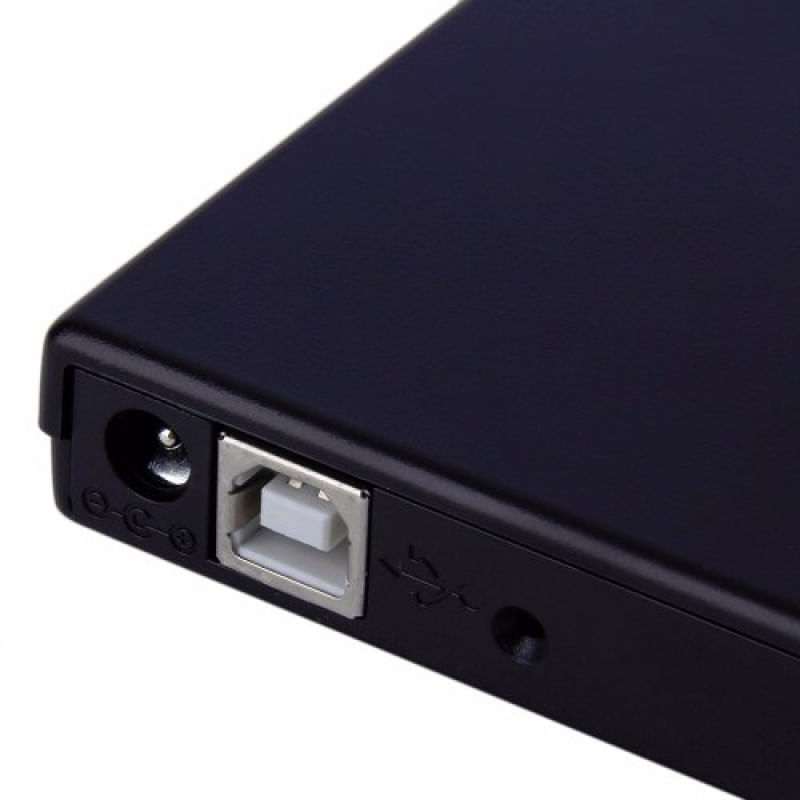 Case Externo P/ Gravador de DVD de notebook 9,5mm Slim USB - Preto