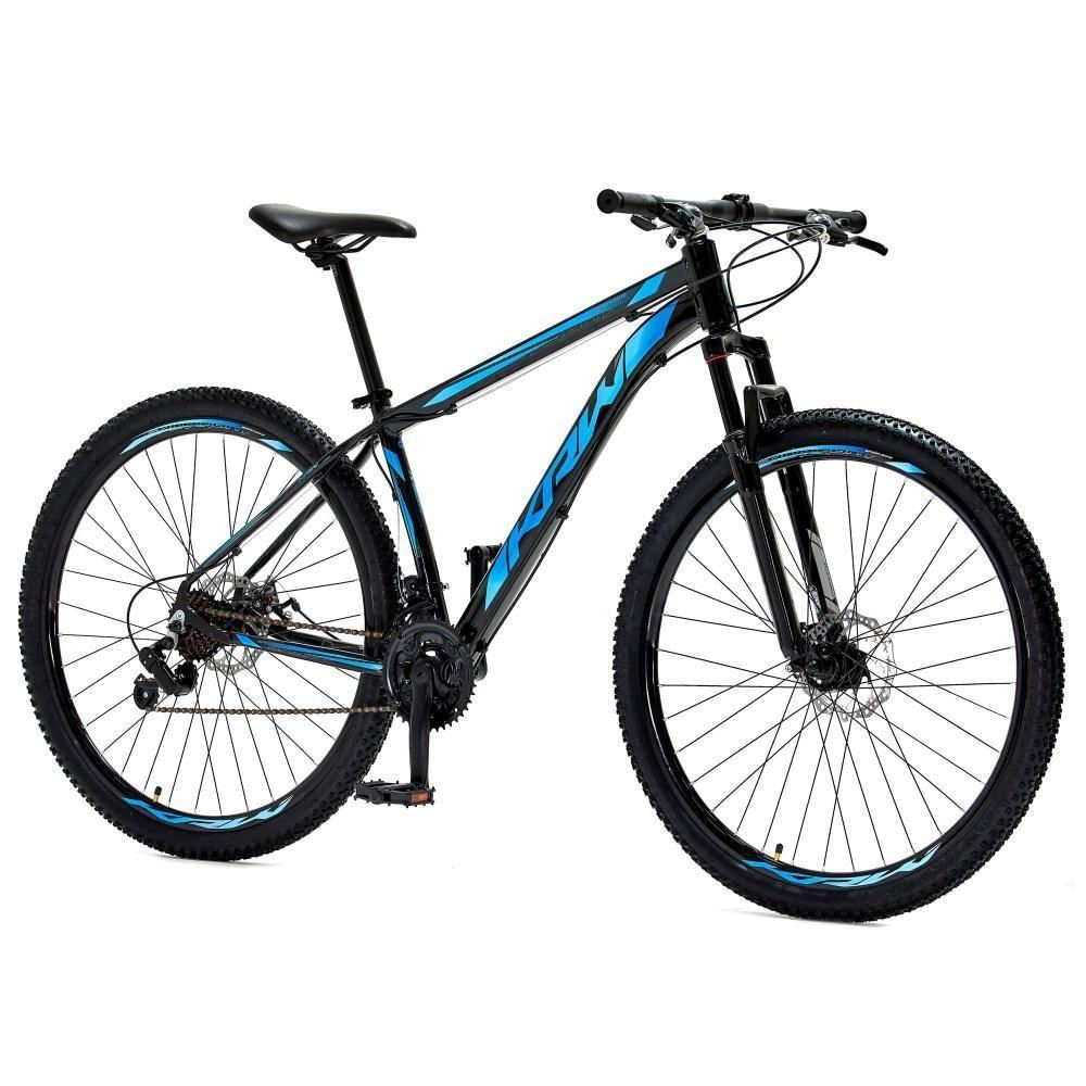 Bicicleta Aro 29 Krw Alumínio 21 Vel Freio A Disco Suspensão Dianteira S3 21 Preto-Azul