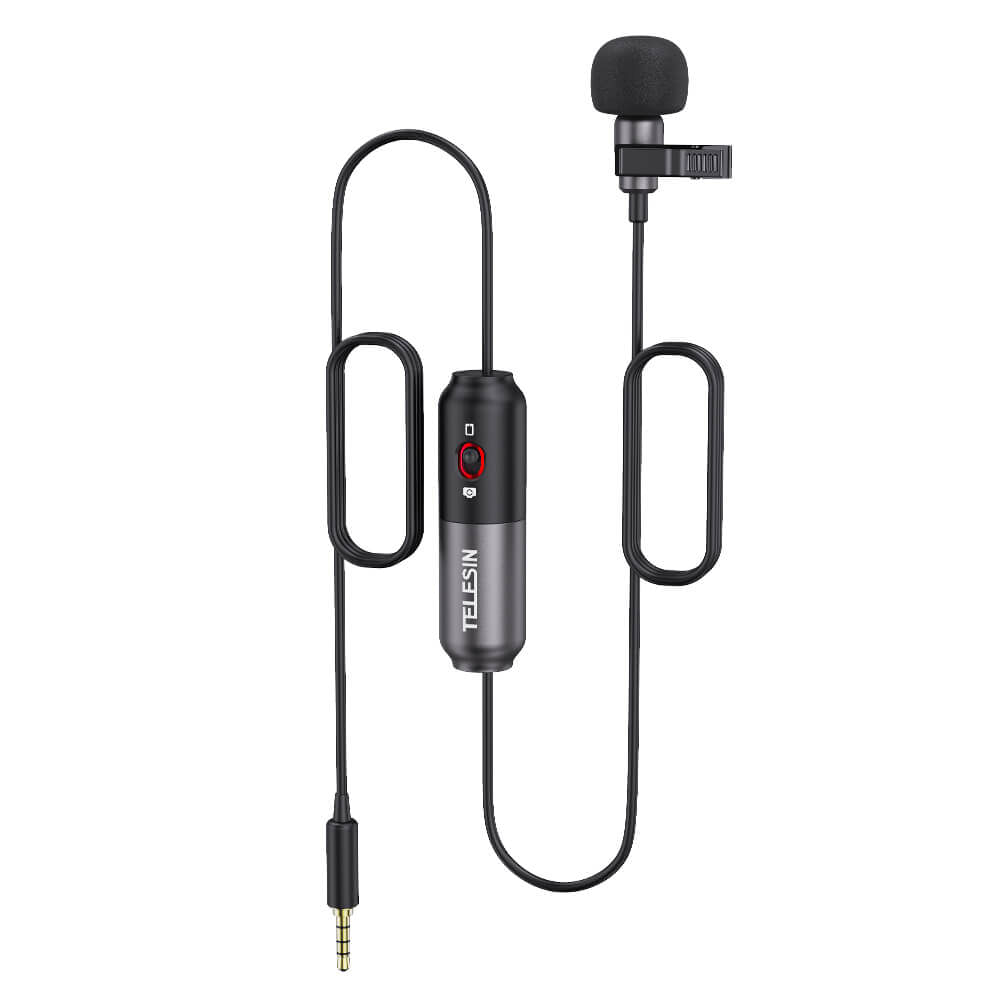 Microfone de Lapela para Câmeras e Celular - Telesin