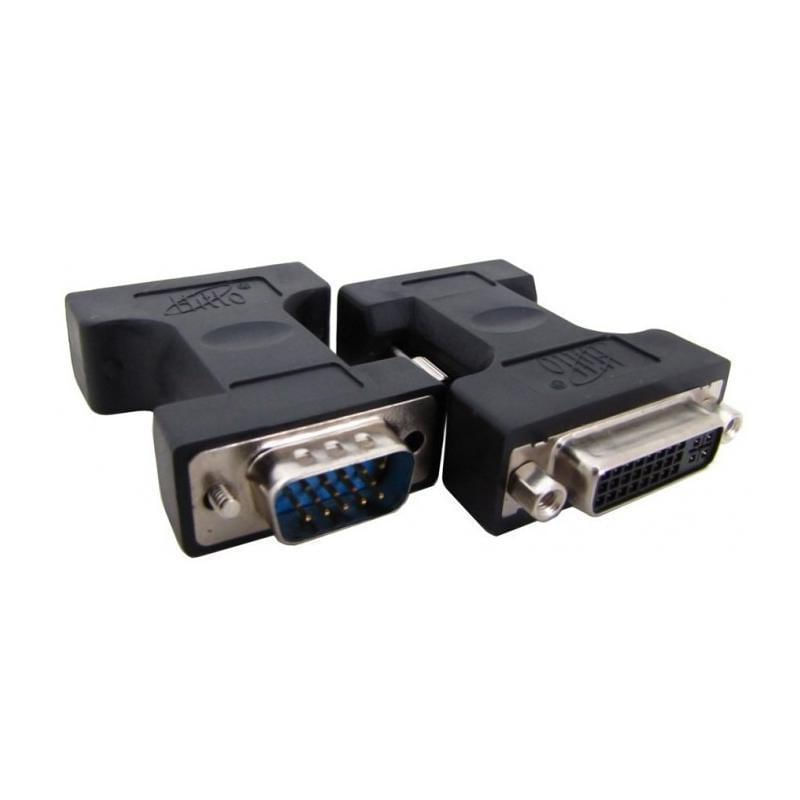 Adaptador Dvi-I Dual Link 24+5 Femea Para Vga 15 Pinos Macho