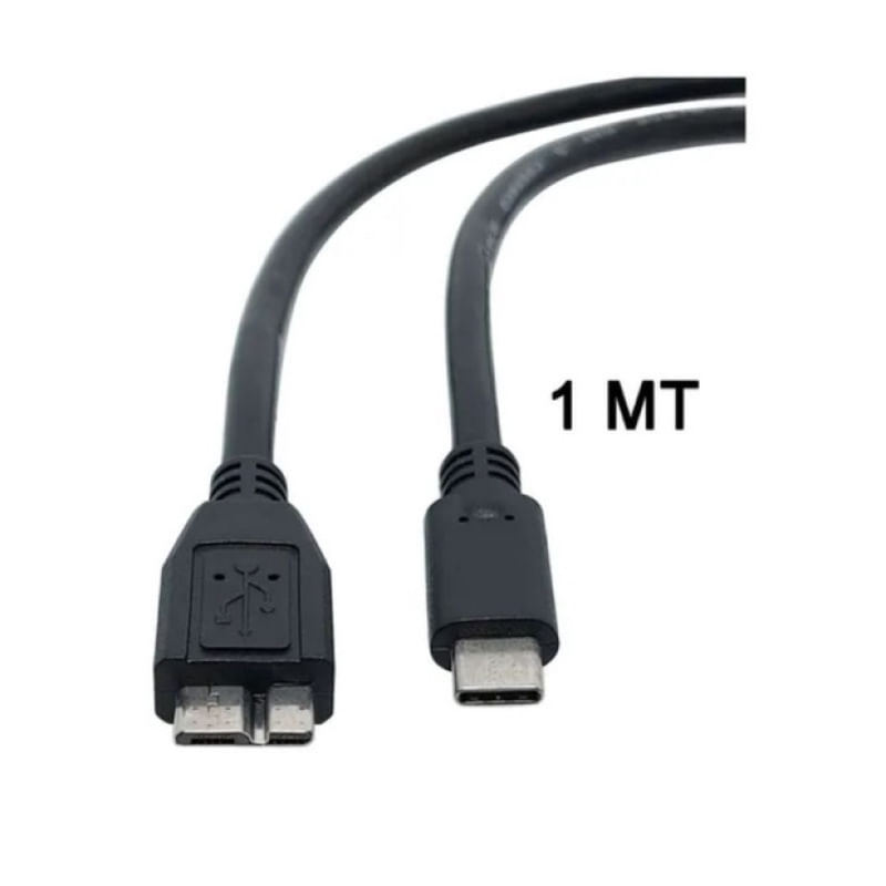 Cabo Micro B Usb P/ Usb C Type C P/ Hd Externo Mac/pc (c)