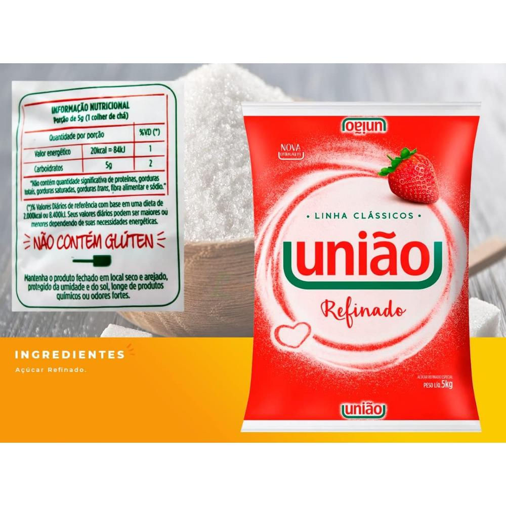 Açúcar Refinado União 5Kg