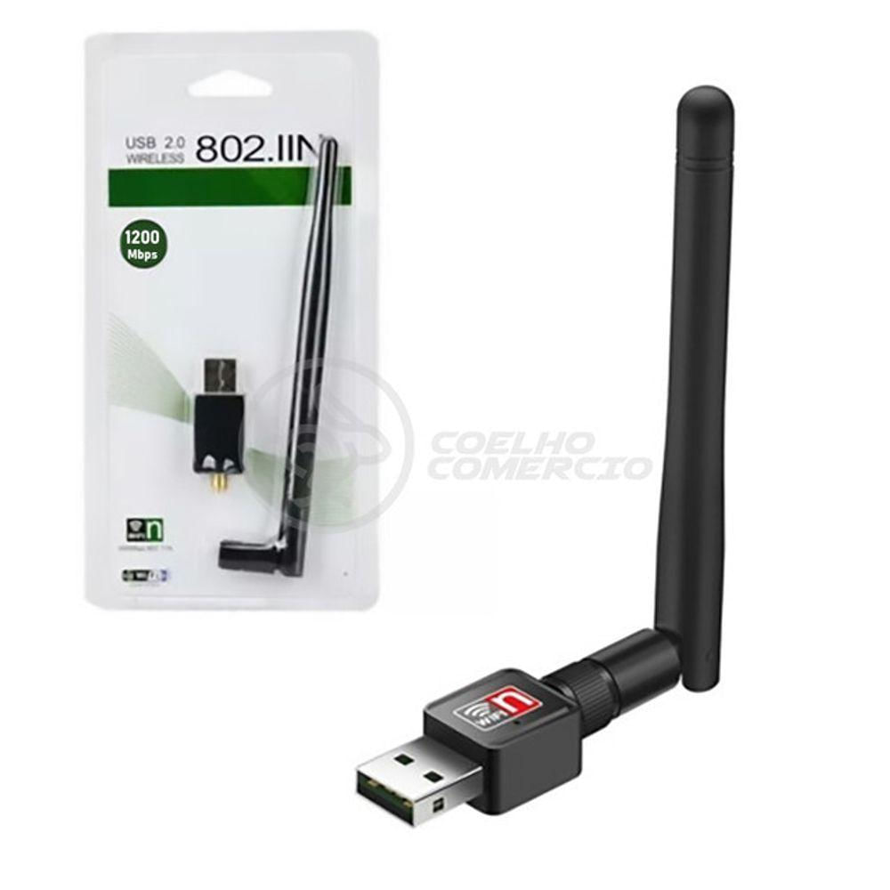 Antena Usb 2.0 Receptor De Wifi Wireless Internet Sem Fio 1200Mbps 802.Inn Pc Notebook 24