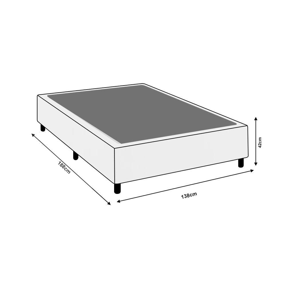 Base Cama Box Premium Casal Comum Marrom