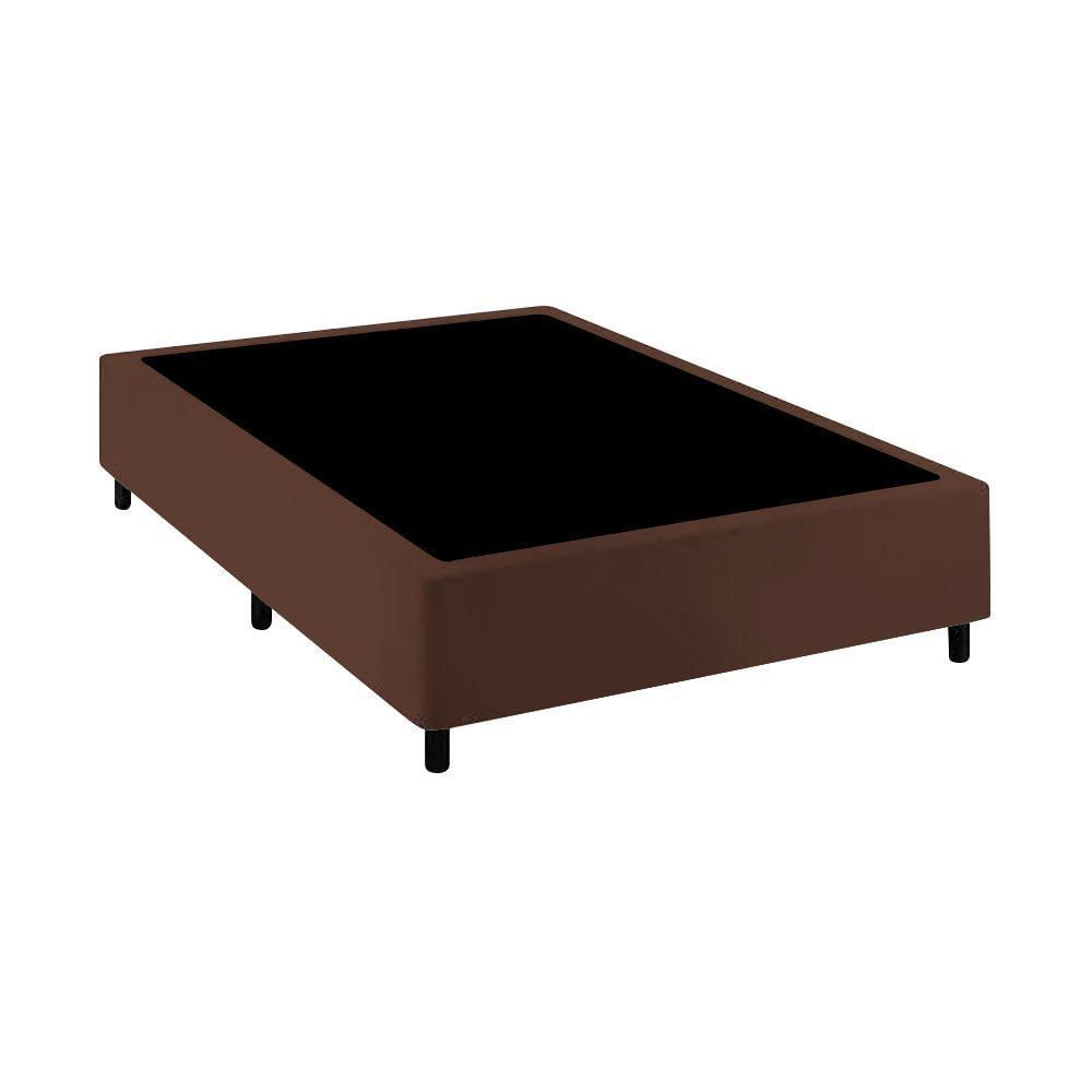 Base Cama Box Premium Casal Comum Marrom