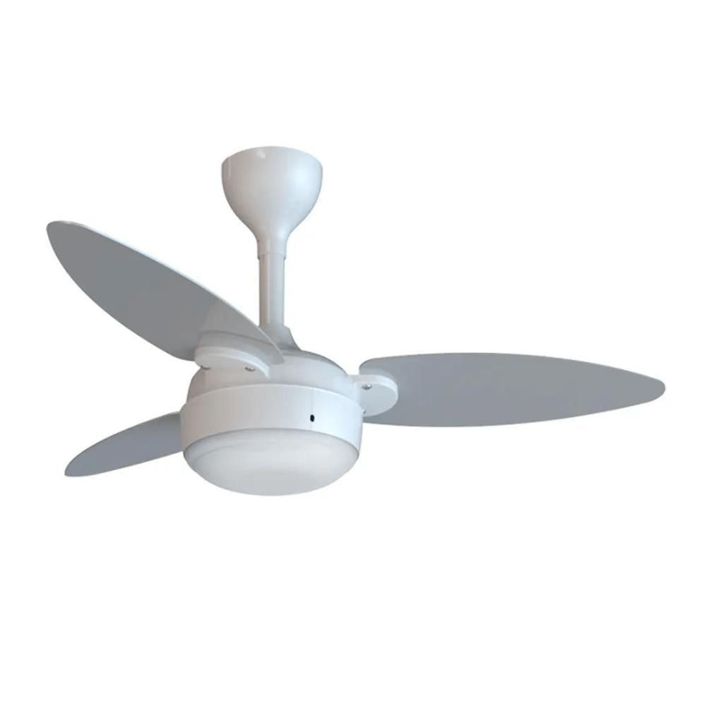 Ventilador De Teto Ventisol Elluz Inverter Controle Remoto Branco Com Cinza Bivolt