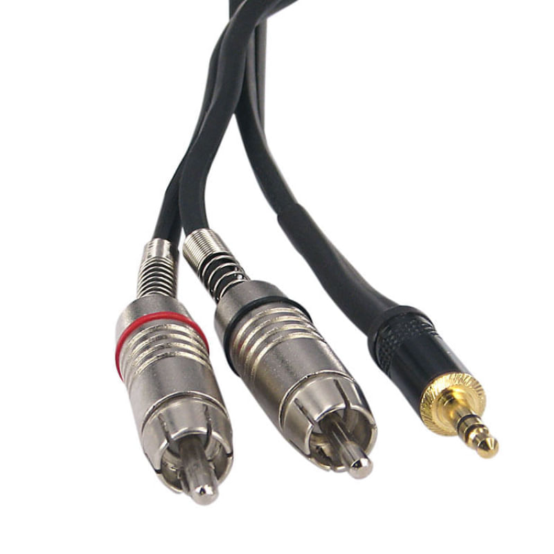 Cabo P2 Estereo Para 2 RCA Santo Angelo - 3 Metros