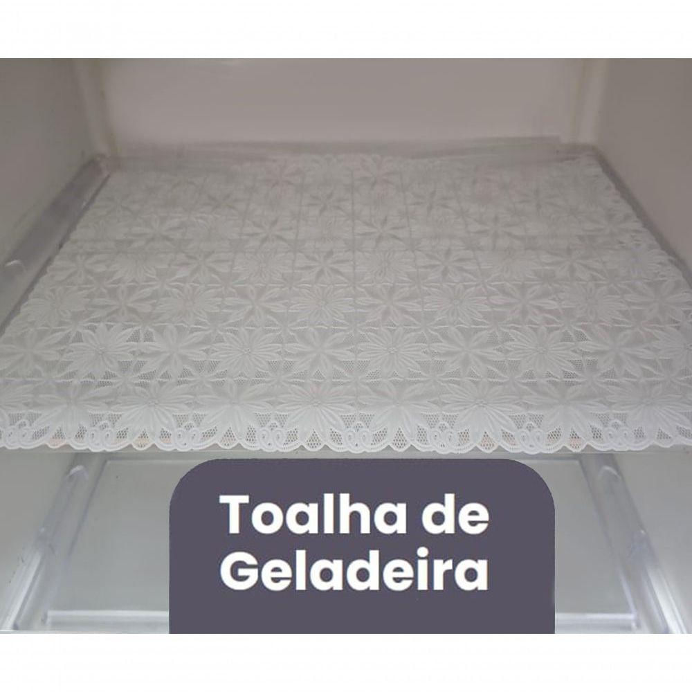 Toalha De Geladeira Pvc Rendado Kit 06 Pçs Flores Fl1607