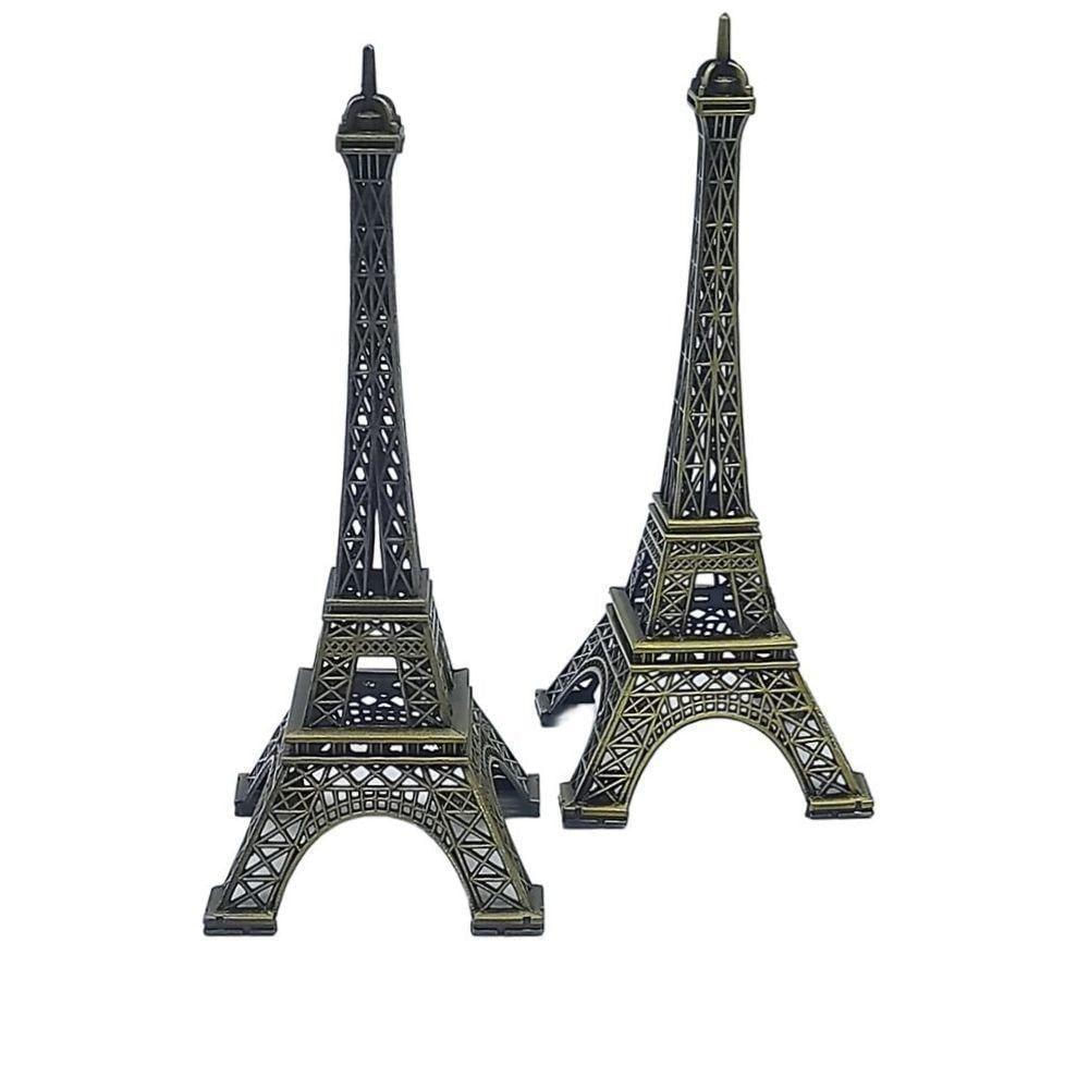 Miniatura Torre Eiffel Em Metal Decoração Elegante E Charmosa Presente Perfeito Ou Lembrança De Paris Cor Bronze