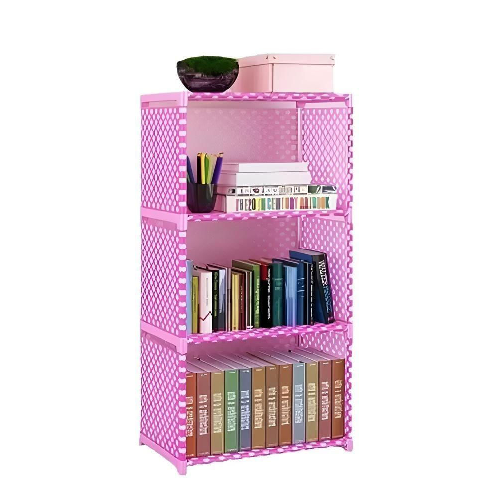 Estante Modular Com 4 Prateleiras Organize Livros Brinquedos Cozinha E Outros Objetos