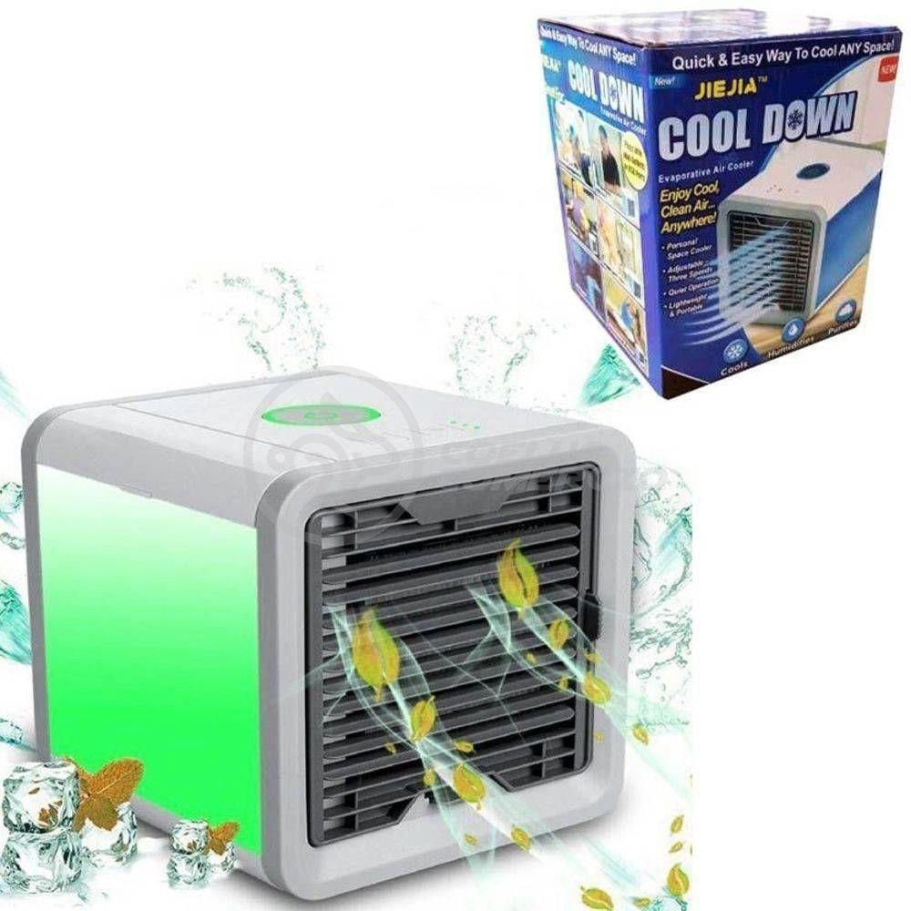 Ar Condicionado Portátil Arctic Air Cooler Umidificador Climatizador Luz Led 7 Cores Rgb