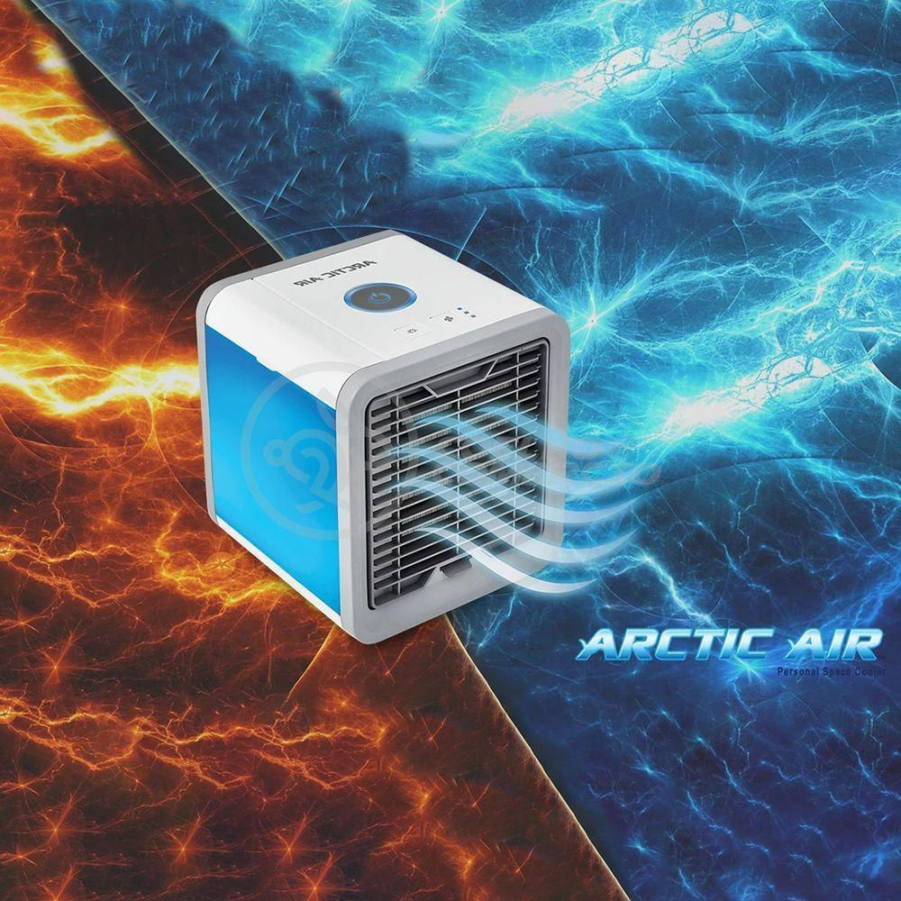 Ar Condicionado Portátil Arctic Air Cooler Umidificador Climatizador Luz Led 7 Cores Rgb