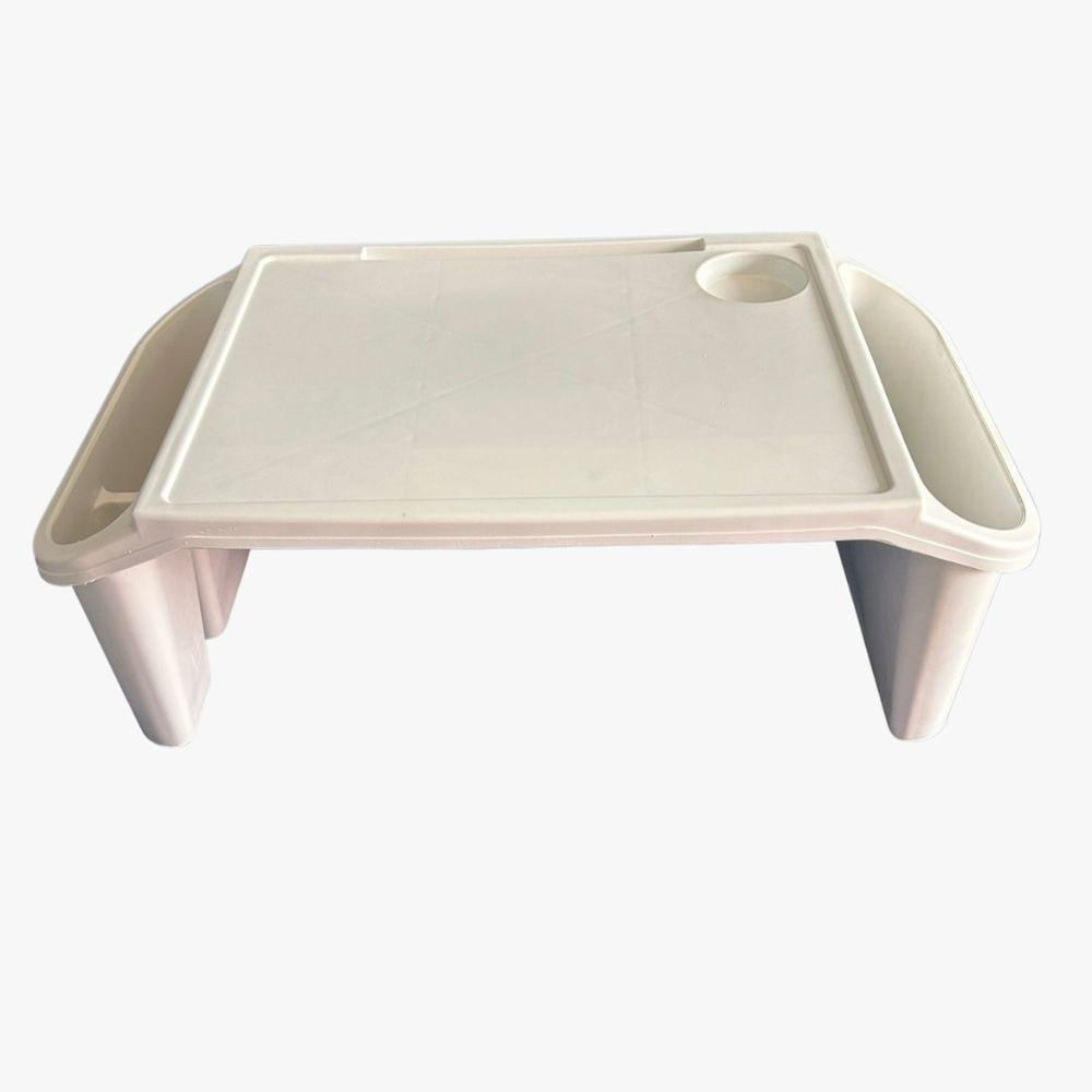 Kit 3 Bandeja Mesa Colo Apoio Comer Refeição Cama Suporte Notebook Branco