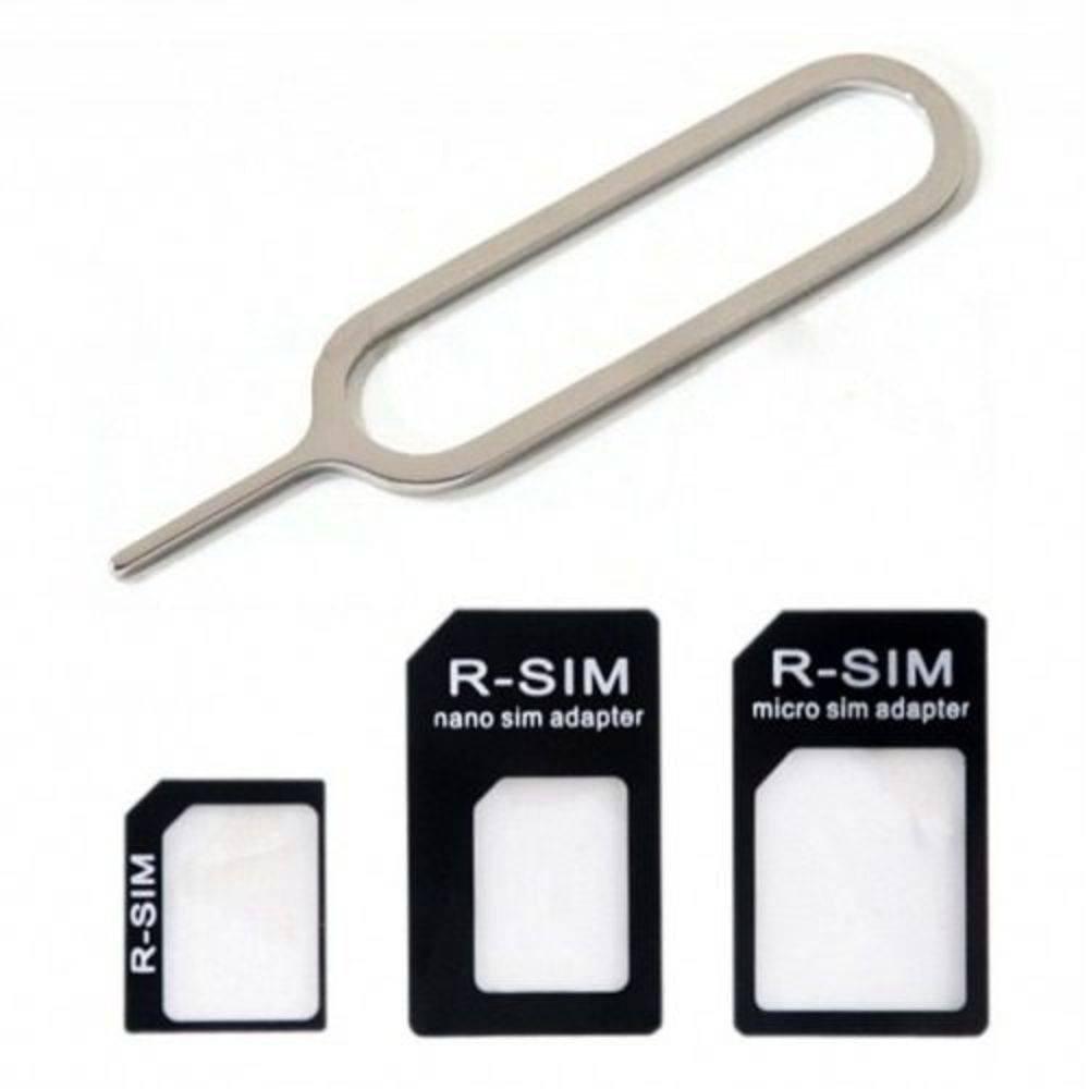 Adaptador Chip Nano Sim Micro Sim 3X1 Com Clip Para Iphone