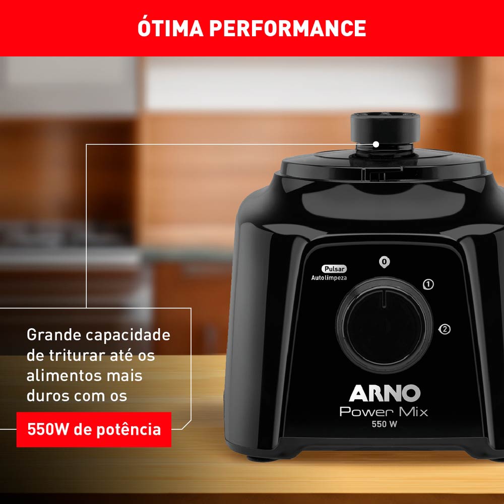 Liquidificador Arno Power Mix LQ10 Preto - 110V