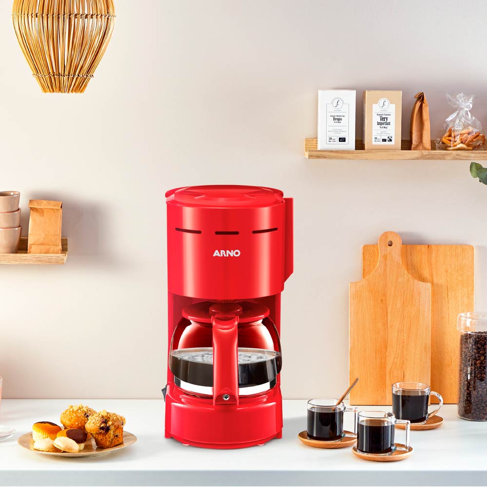 Cafeteira Elétrica Arno Classic CFC2 Vermelha 12 Xícaras - 220V