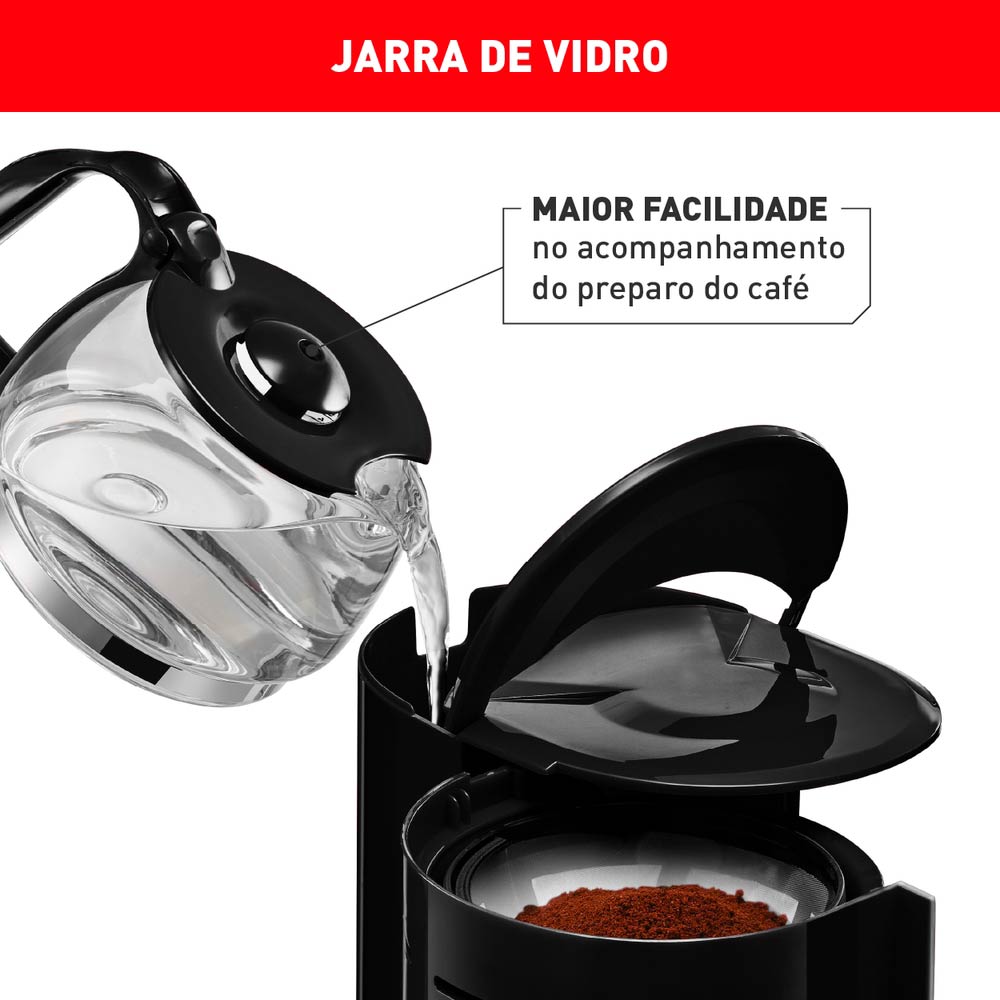 Cafeteira Elétrica Arno Classic CFC1 Preta 12 Xícaras - 127V