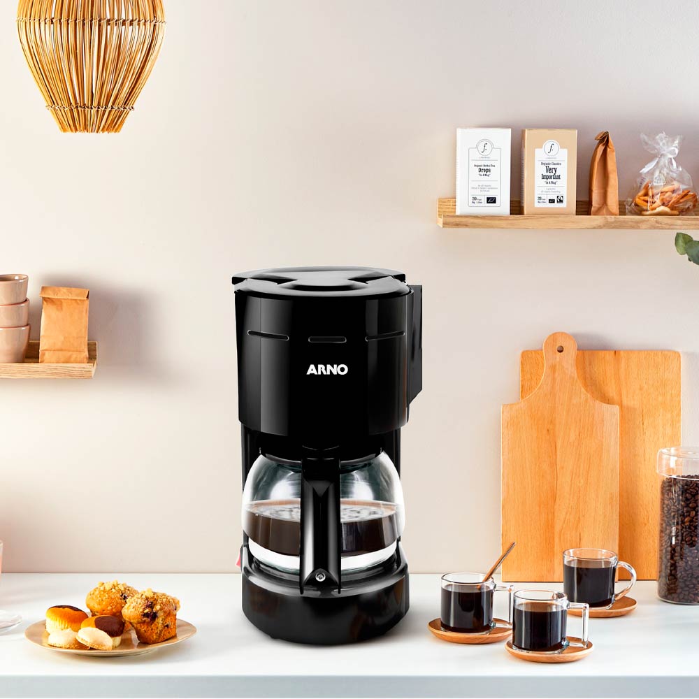 Cafeteira Elétrica Arno Classic CFC1 Preta 12 Xícaras - 127V