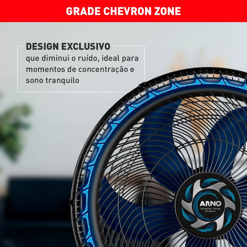 Ventilador de Mesa Arno Xtreme Force Breeze 6 Pás VB50 - 50cm 127V