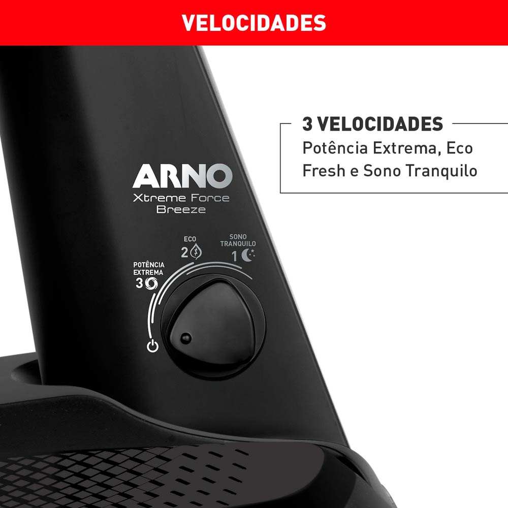 Ventilador de Mesa Arno Xtreme Force Breeze 6 Pás VB50 - 50cm 127V