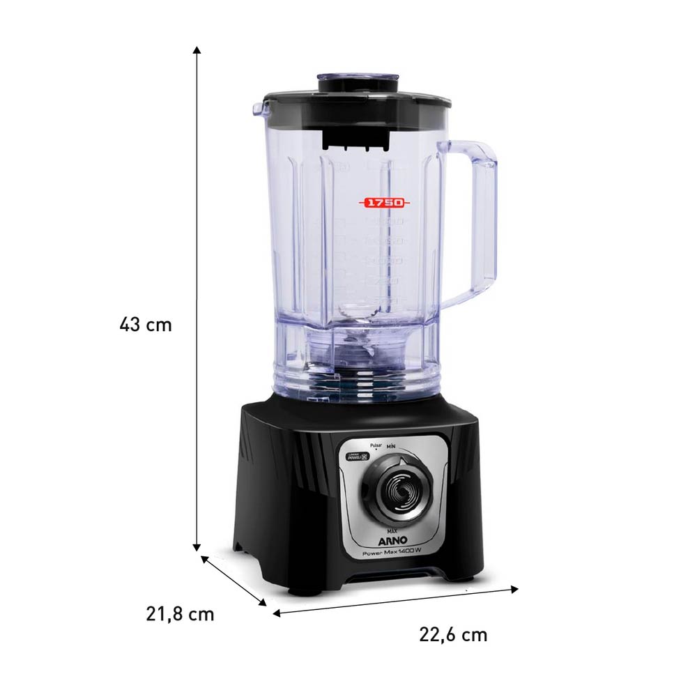 Liquidificador Arno Powermax Comfort Control LN65 Preto - 127V