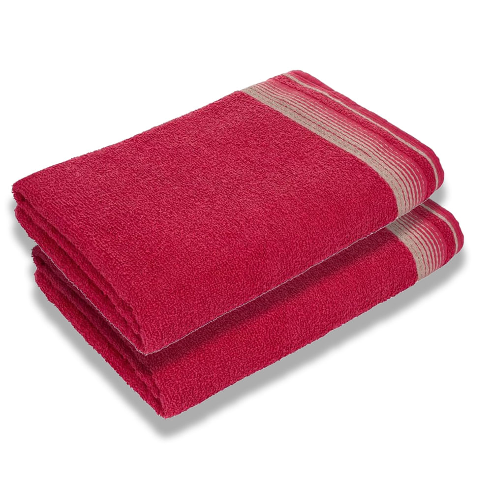 Kit com 2 Toalhas de Banho Luxury Soft Beka 360 g/m² Luxo Cereja