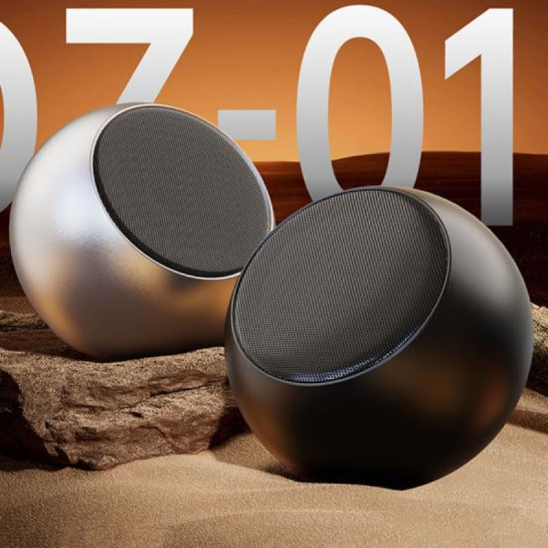 Caixa de Som Sem Fio Bluetooth 360° com Som Surround preto