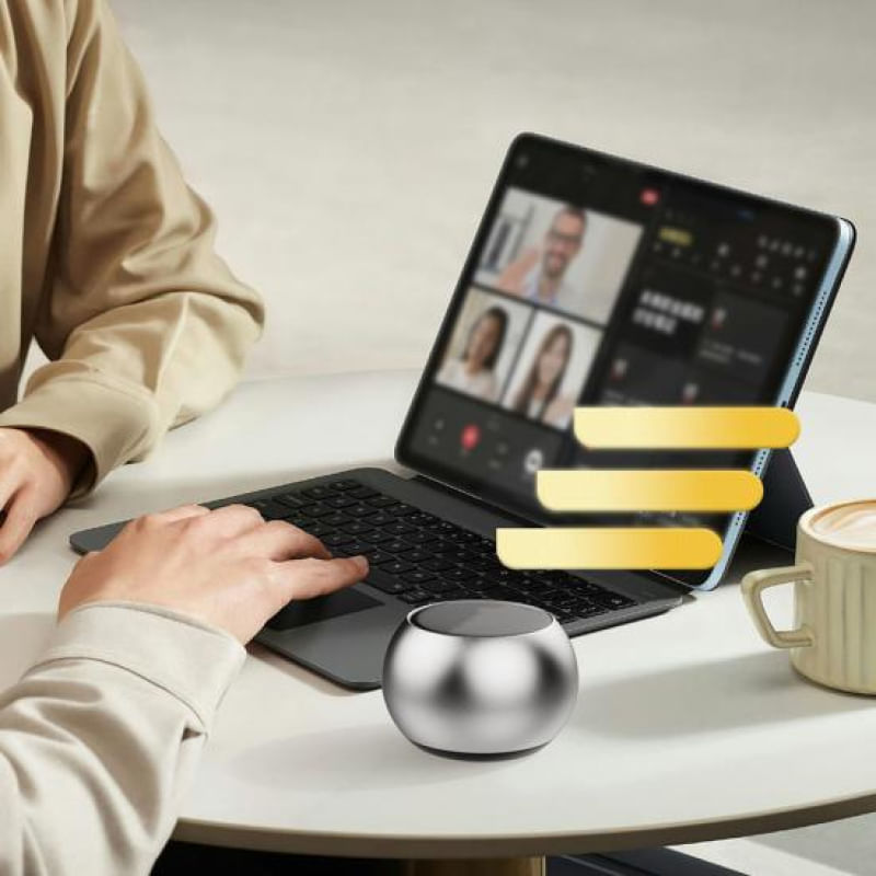 Caixa de Som Sem Fio Bluetooth 360° com Som Surround preto