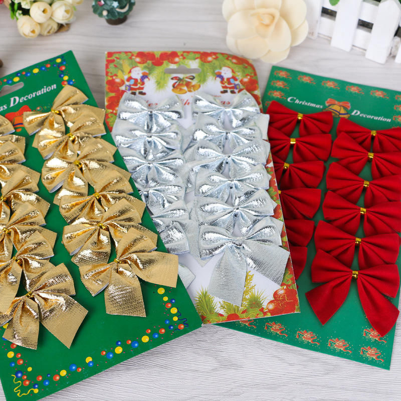 Enfeites de Natal Laço para Árvore de Natal - 12 Peças