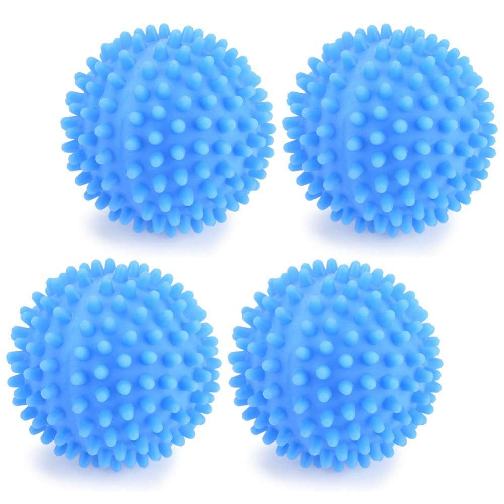 Conjunto com 4 Bolas de Secagem Reutilizáveis de PVC Azul