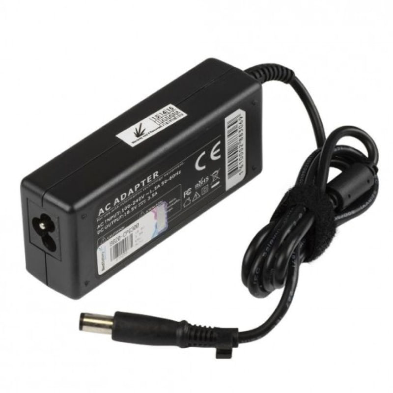 Fonte de Alimentação BestBattery P/ Notebook HP 18.5V 3.5A 65W Pino: 7.4mm 5.0mm - BB20-CP6300