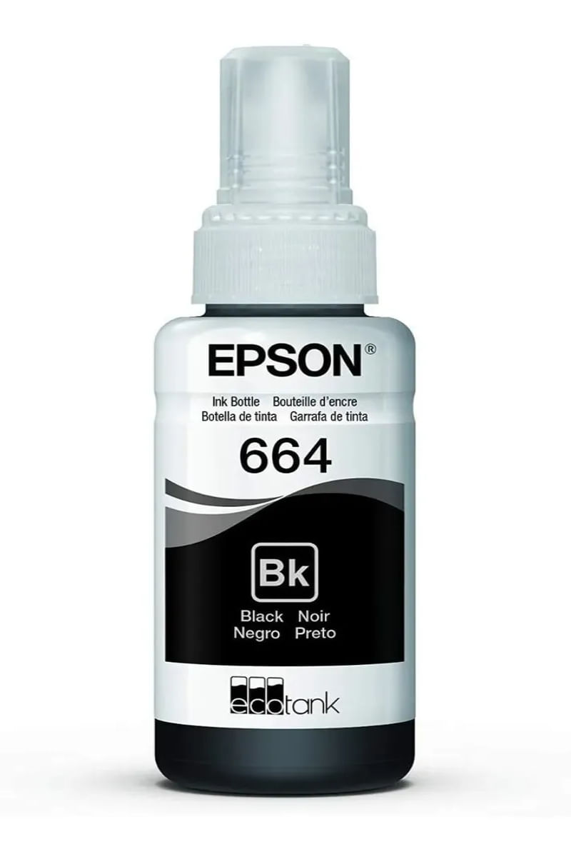 Refil Tinta Epson T664 Original L110 L200 L210 L355 L455 - Preto