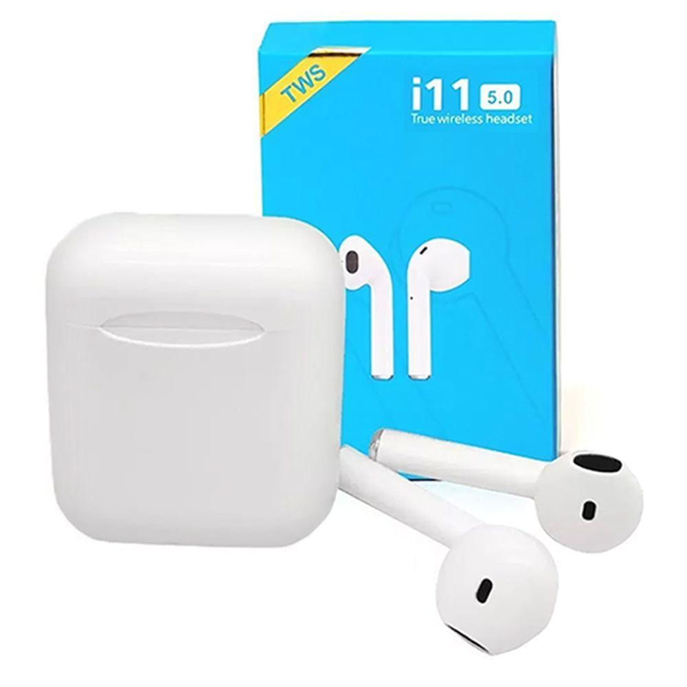 Fone De Ouvido Wireless I11 Tws Bluetooth 5.0 Caixa Azul