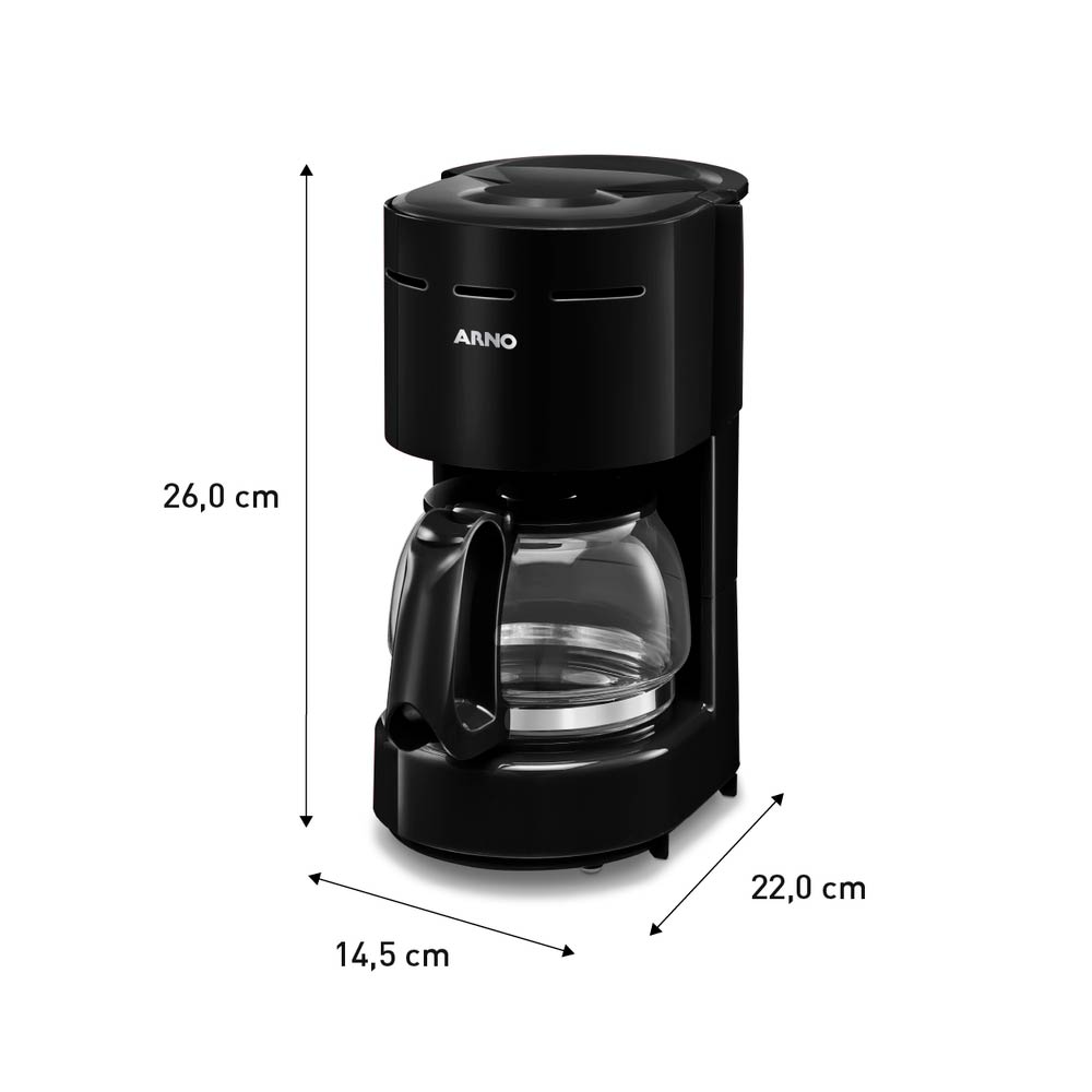 Cafeteira Elétrica Arno Classic CFC1 Preta 12 Xícaras - 220V