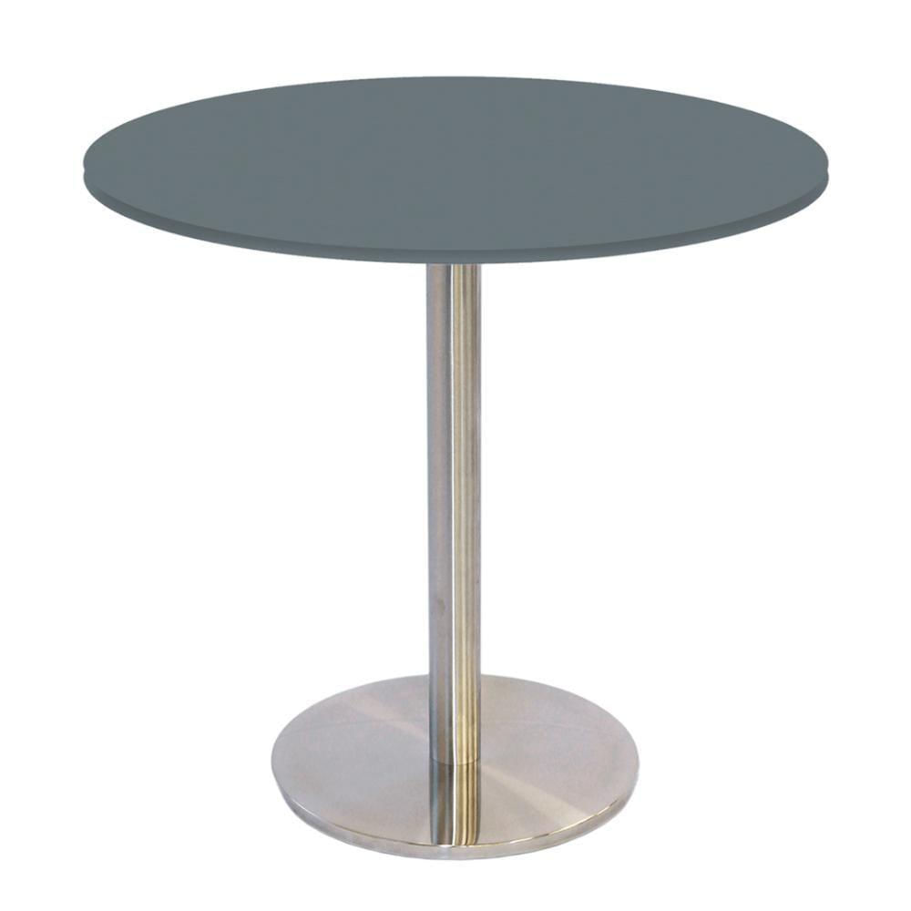 Mesa Bistrô Beta 112,50 Cm (alt) Disco Redondo Tampo Mdp Redondo 60 Cm (larg) X 2,50 Cm (alt) Grafito